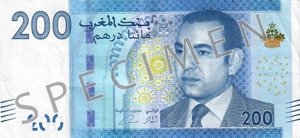 dirham marokański 200 MAD awers