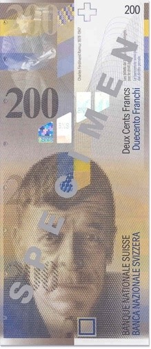 Wycofany frank szwajcarski 200