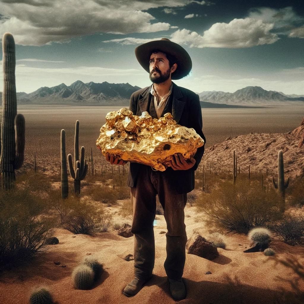 En man hittade en stor guldklump