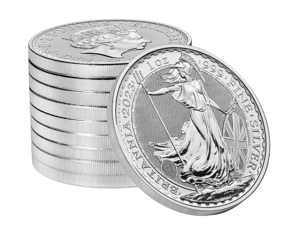 Silver 2024 Britannia coins
