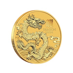 Year of the dragon gold coin