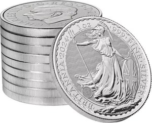 Silver 1oz britannia coins